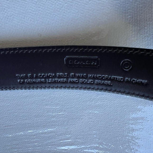 COACH Leather Belt Brass Buckle Women's 1" Wide Size Large Classic 90s Era Vibe - Picture 6 of 11